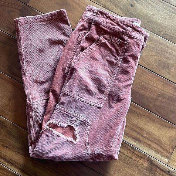 Anthropologie Pilcro the Wanderer Distressed Corduroy Pants - 26 - Picture 1 of 12
